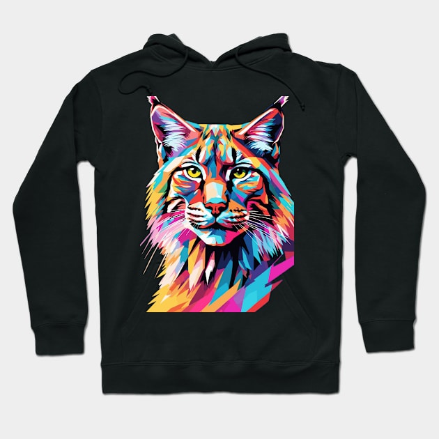 Lynx Cat WPAP Hoodie by VALCO